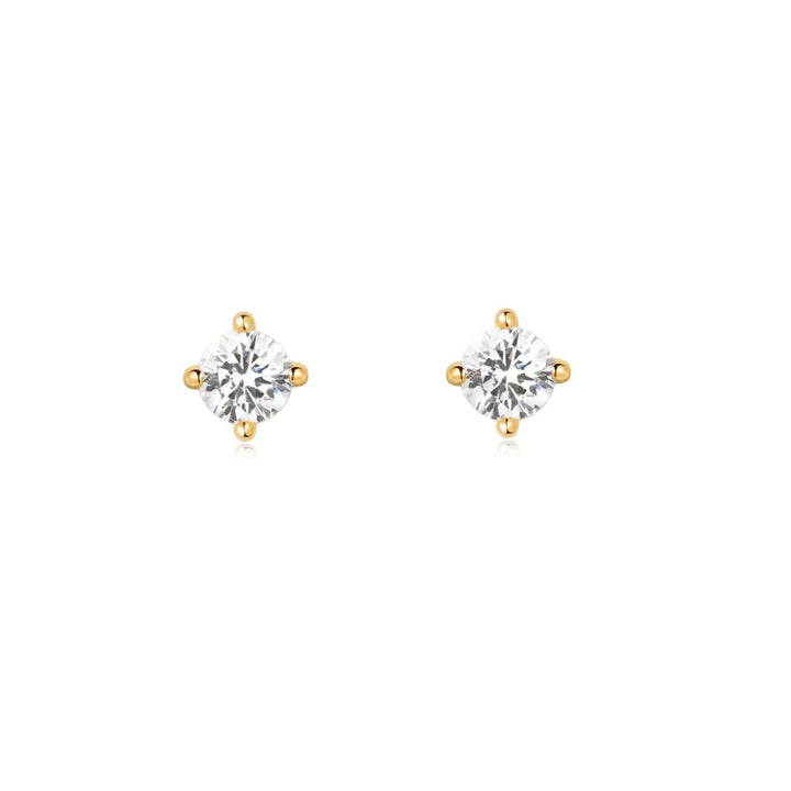Ania Haie Gold Solitaire Stud Earrings