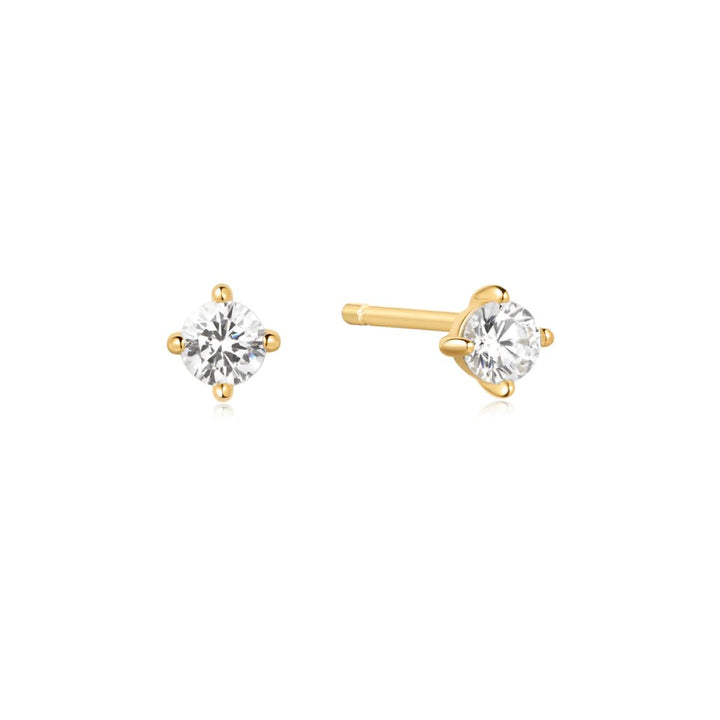Ania Haie Gold Solitaire Stud Earrings