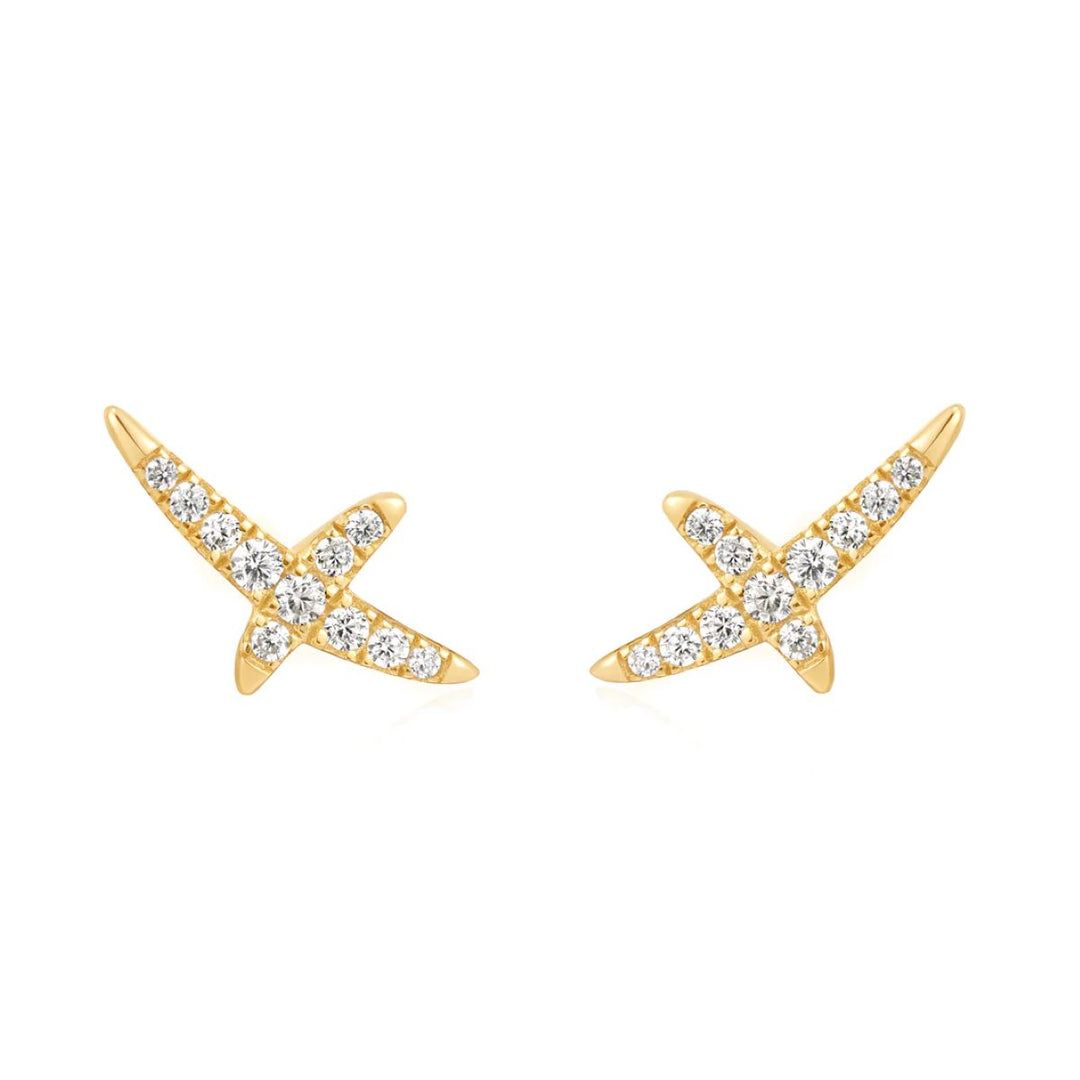 Ania Haie Kiss PavÃ© Stud Earrings - Gold - E057_02G