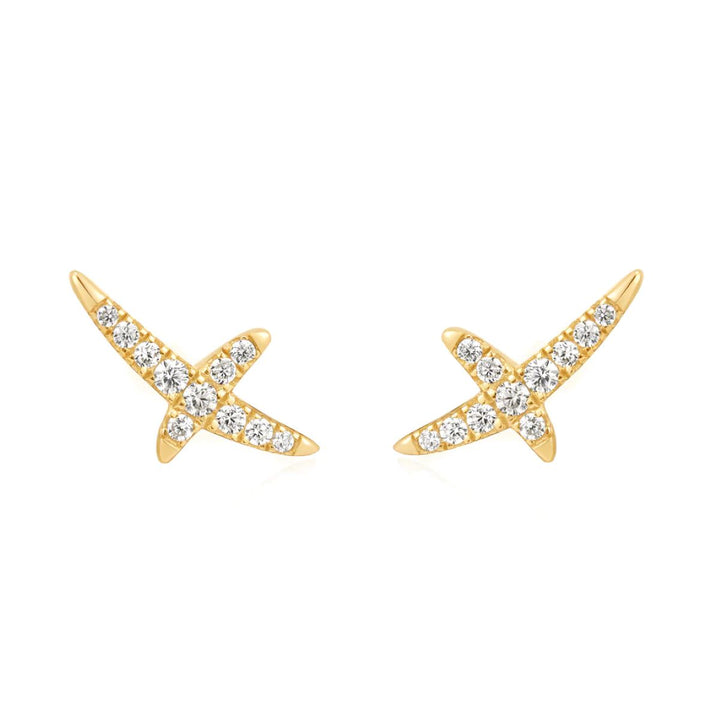 Ania Haie Kiss PavÃ© Stud Earrings - Gold - E057_02G