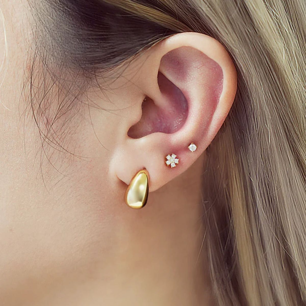 Ania Haie Small Dome Hoop Gold Earrings - E062-05G