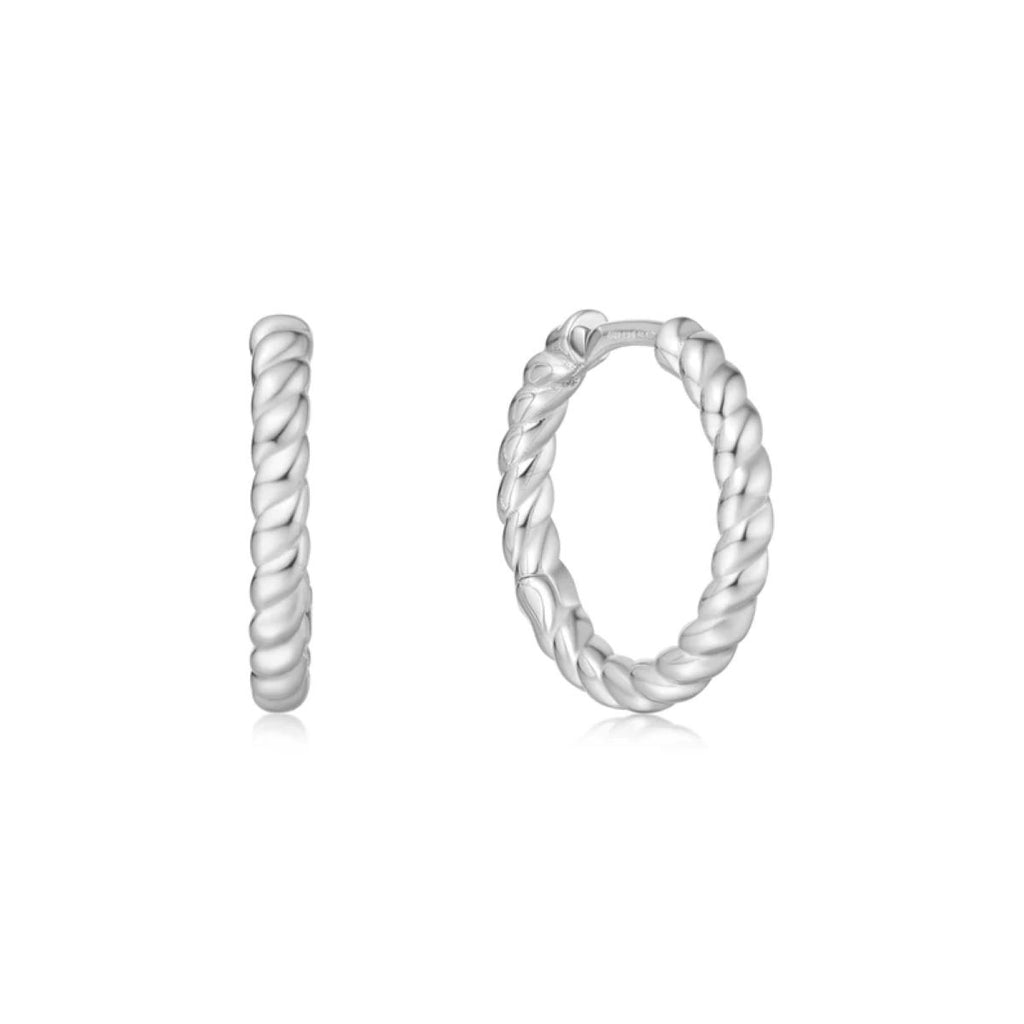 Texture Medium Huggie Hoop Earrings