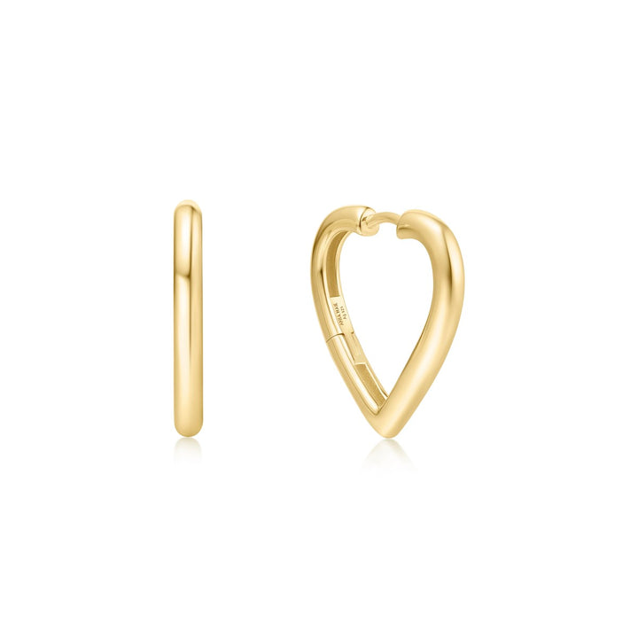Ania Haie Medium Heart Hoop Earrings - Gold E064-03G