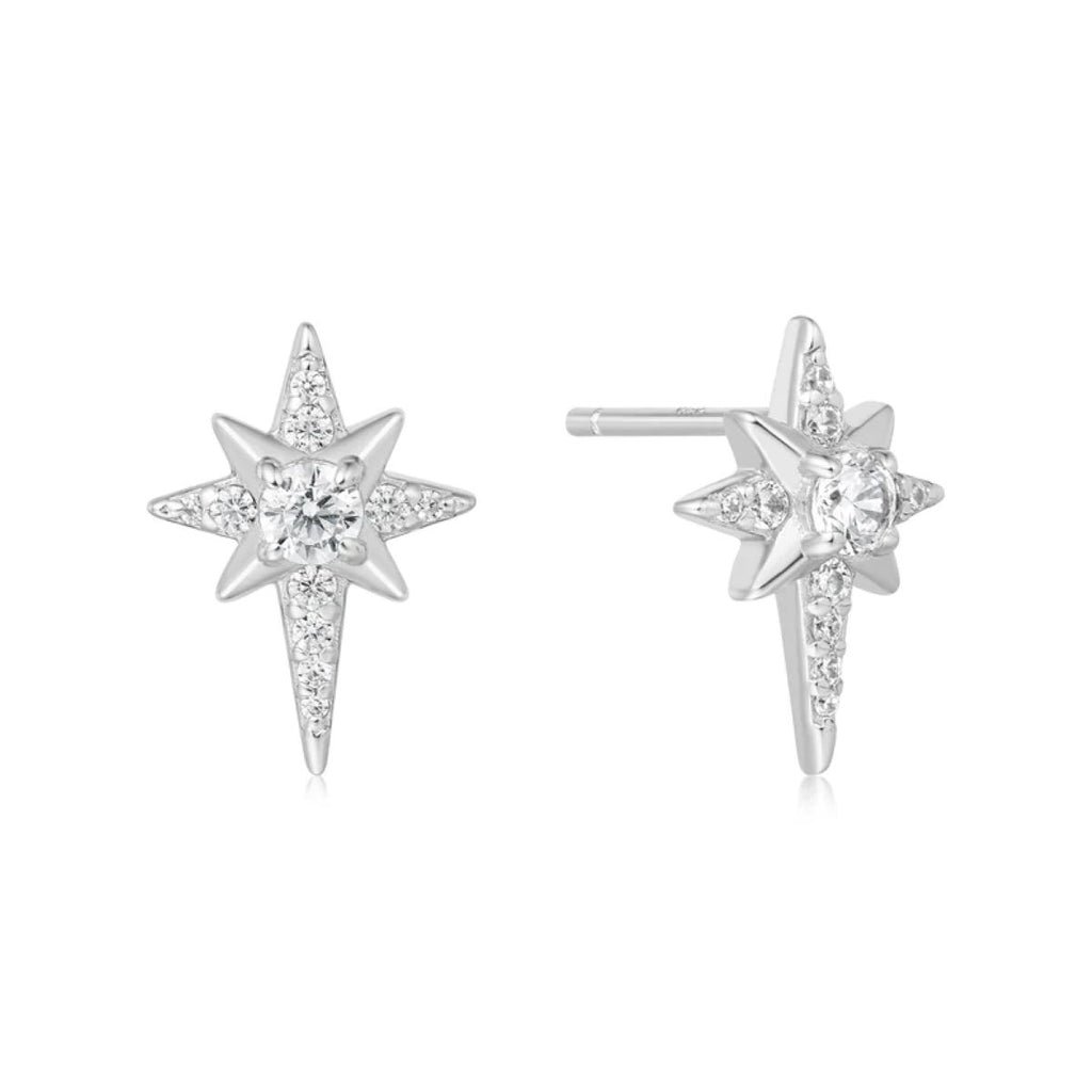 Eight Pointed Star Stud Earrings