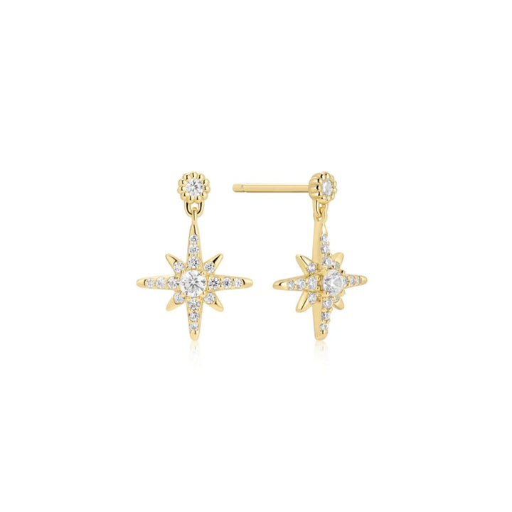 Ania Haie Dangling Nova Star Gold Stud Earrings. Item code E071-02G.