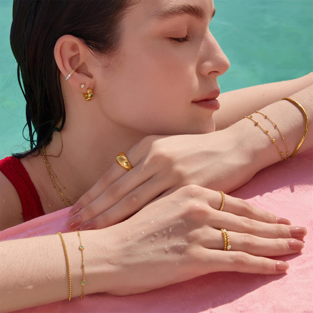 Ania Haie Wave Cuff Gold Bracelet