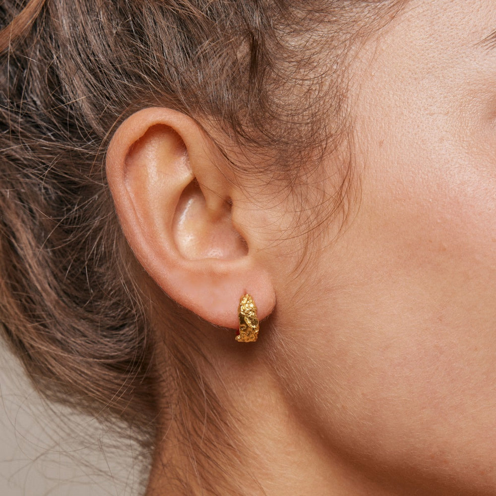 Enamel Copenhagen Nela Gold Hoop Earrings. Item code E240GM.