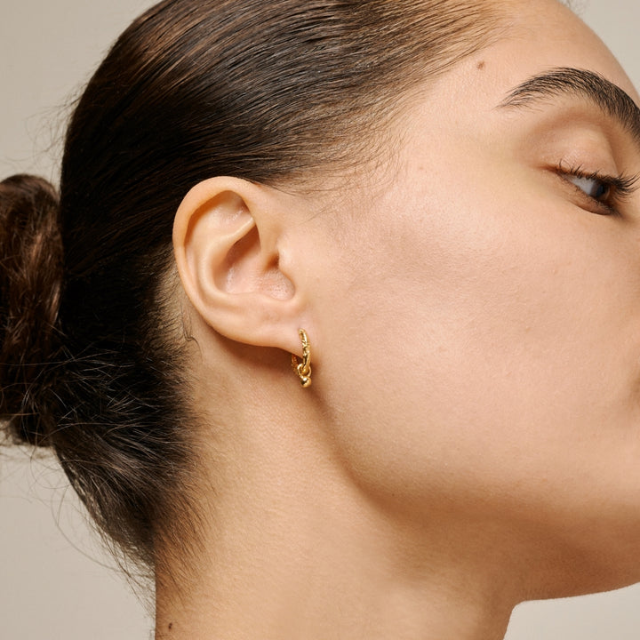 Enamel Copenhagen Belle Gold Hoop Earrings