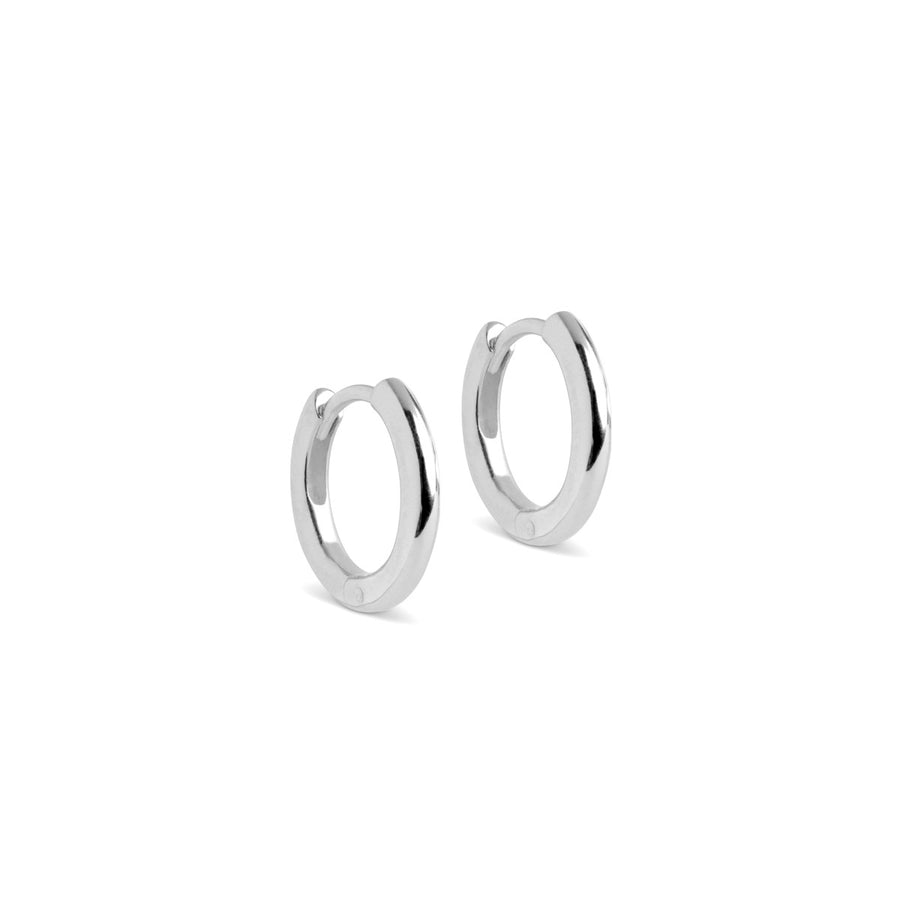 Enamel Copenhagen Chunky Classic 10mm Silver Hoop Earrings E249S
