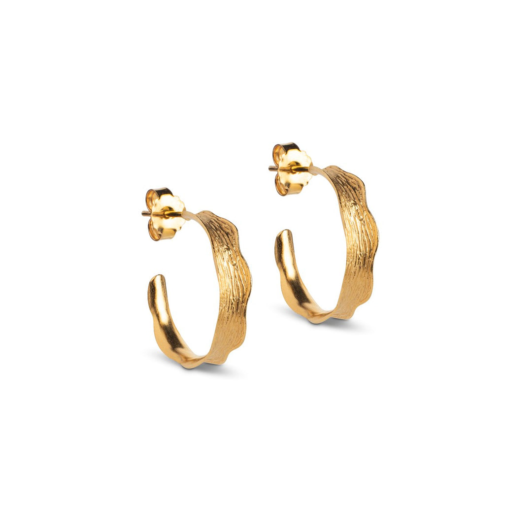 Enamel Copenhagen Ane Small Gold Hoop Earrings