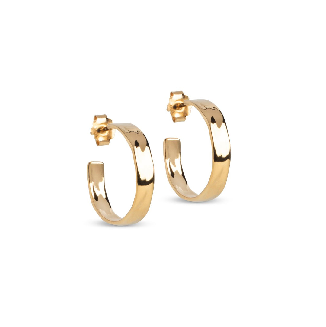 Enamel Copenhagen Sandra Narrow Gold Hoop Earrings