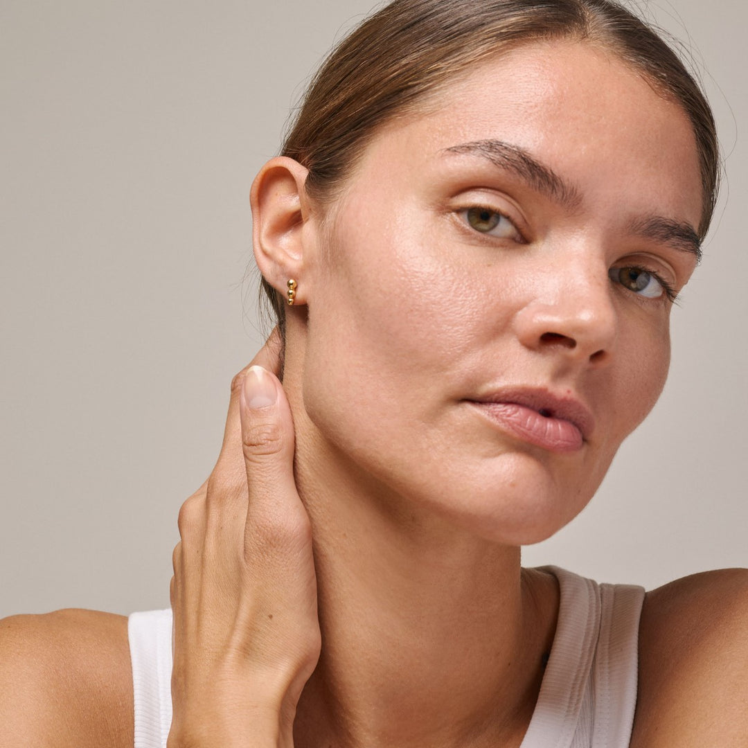 Enamel Copenhagen Trinity Gold Stud Earrings E405G