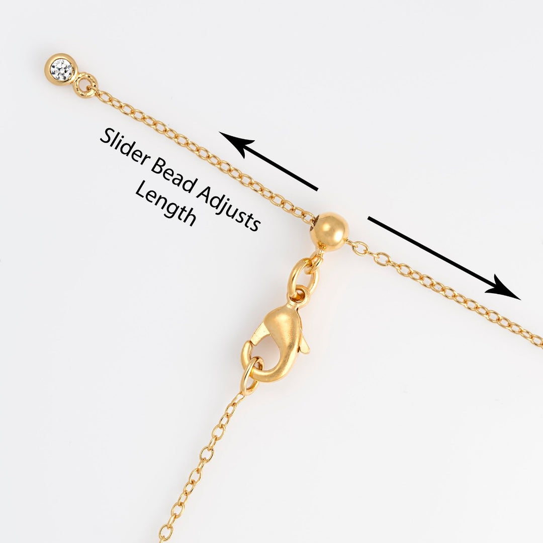 Scream Pretty Starburst Necklace with Slider Clasp - Gold