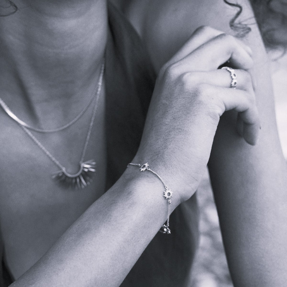 Rachel Jackson Mini Eternal Sun Bracelet Silver EGMB2S