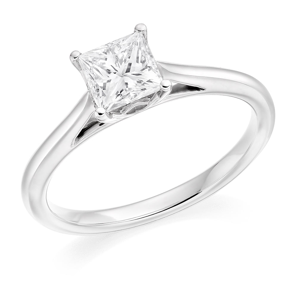 Princess Cut Diamond Solitaire Engagement Ring