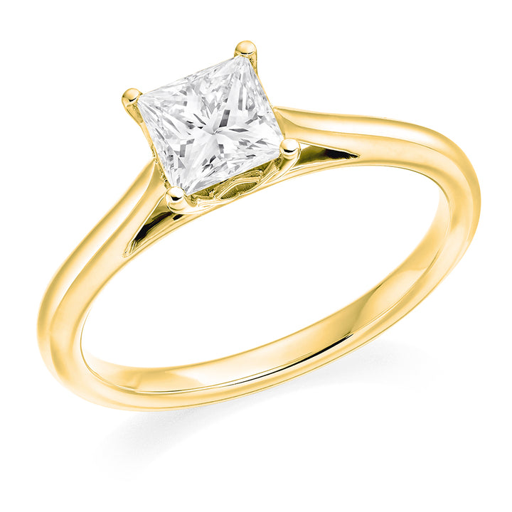 Princess Cut Diamond Solitaire Engagement Ring
