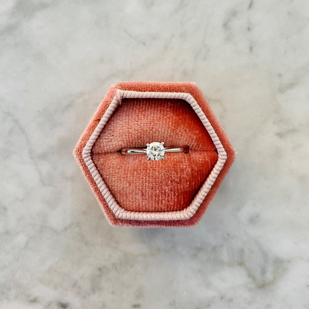 Brilliant Cut Diamond Engagement 4 Claw Ring in Platinum - 0.50ct