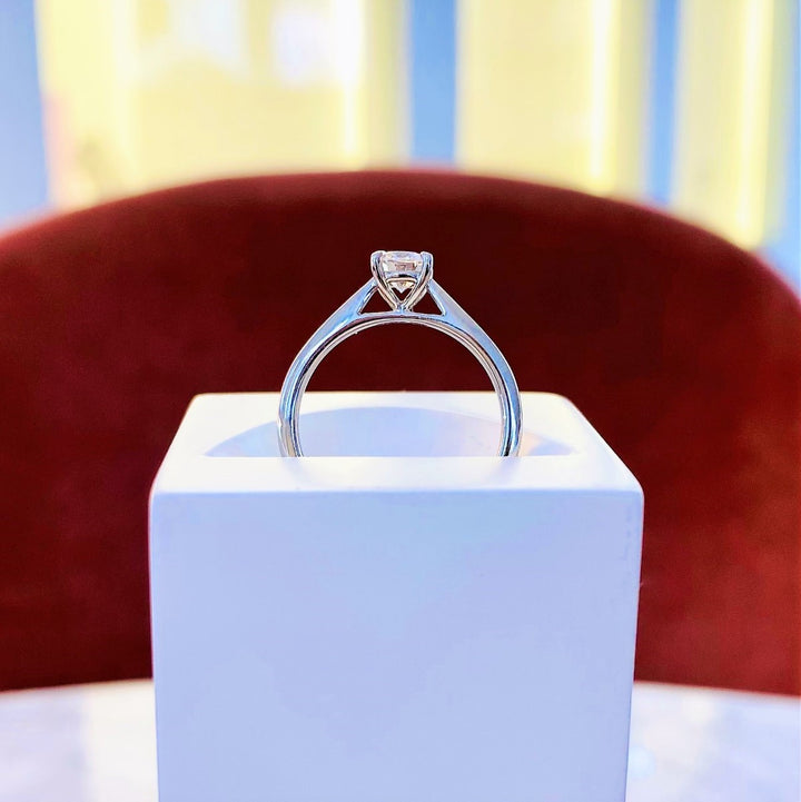 Brilliant Cut Diamond Engagement 4 Claw Ring in Platinum - 0.50ct