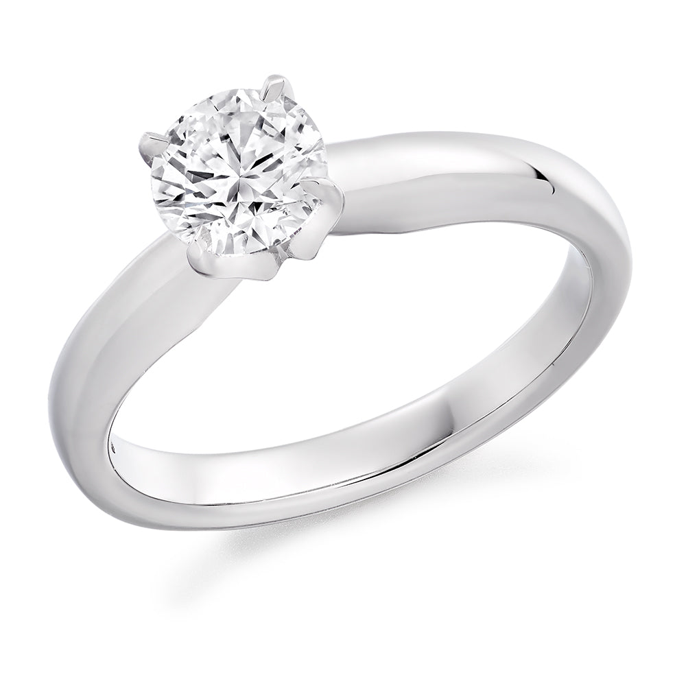 Brilliant Cut Diamond Engagement Ring in Platinum - 0.50ct