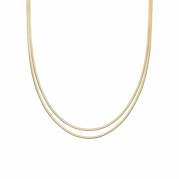 Daisy Estee Lalonde Parallel Snake Chain Neckalce - Gold  3ELN26_GP