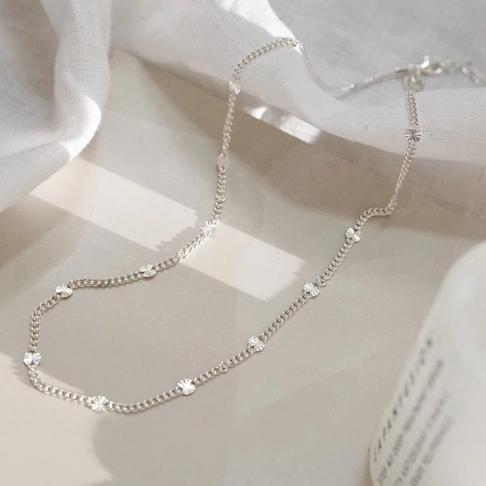 Daisy Estée Lalonde Sunburst Chain Necklace - Silver - ELN10_SLV