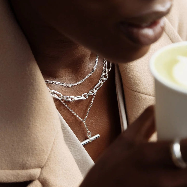Daisy Estee Lalonde T-Bar Necklace - Silver - ELN04_SLV