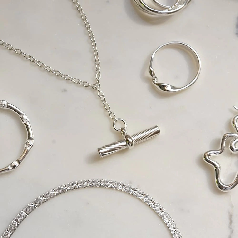 Daisy Estee Lalonde T-Bar Necklace - Silver - ELN04_SLV