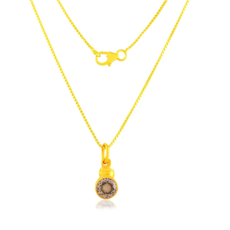 Shyla London Estelle Gold Necklace - Smoky