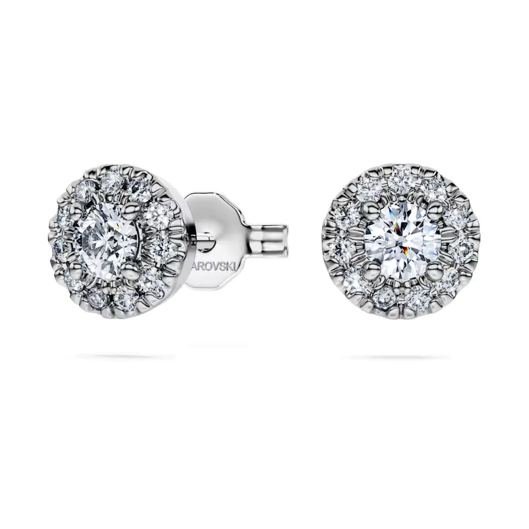 Swarovski Eternity Halo stud earrings Lab-Grown Diamonds 0.45ct Round Shape Sterling Silver - 5697108