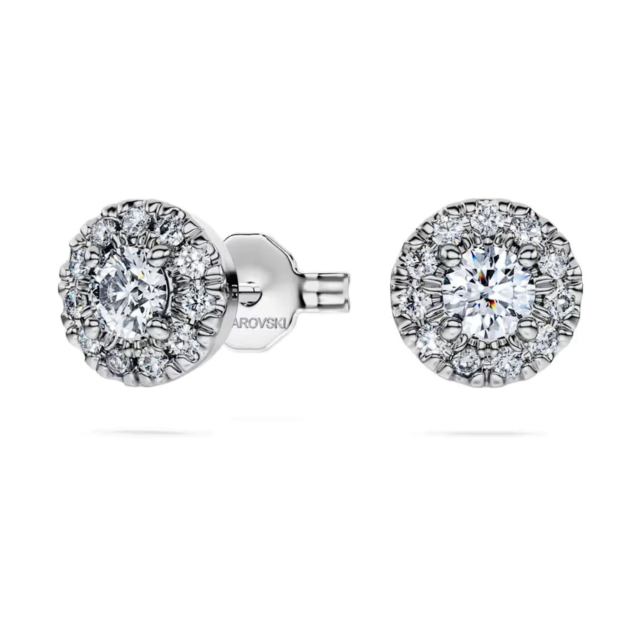 Swarovski Eternity Halo stud earrings Lab-Grown Diamonds 0.45ct Round Shape Sterling Silver - 5697108