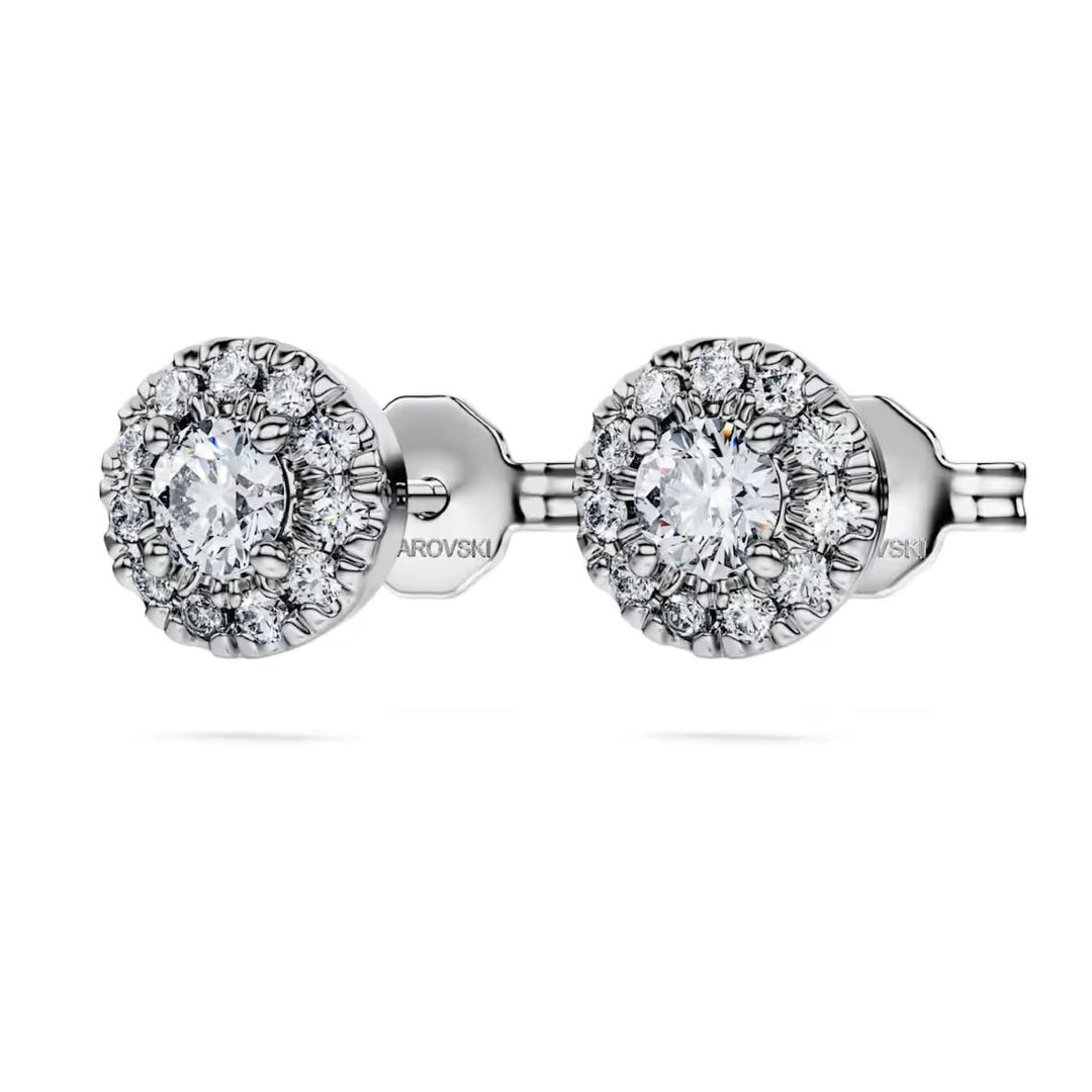 Swarovski Eternity Halo stud earrings Lab-Grown Diamonds 0.45ct Round Shape Sterling Silver - 5697108