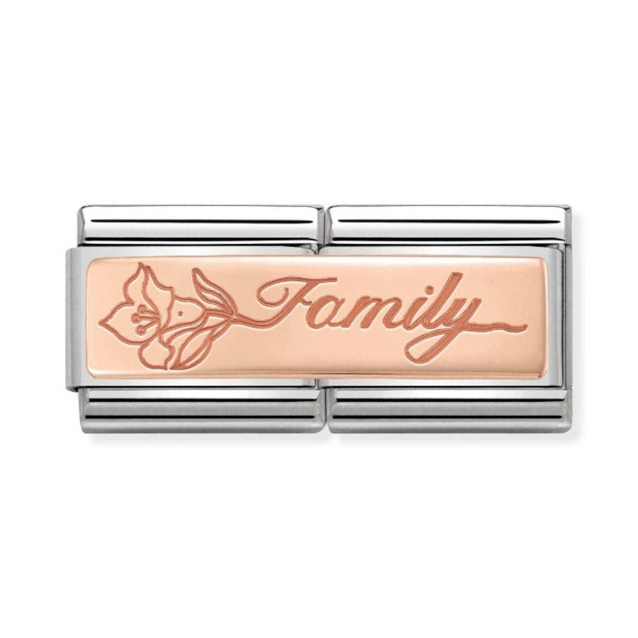 Nomination Classic Double Link Family Charm - Rose Gold - 430710/17
