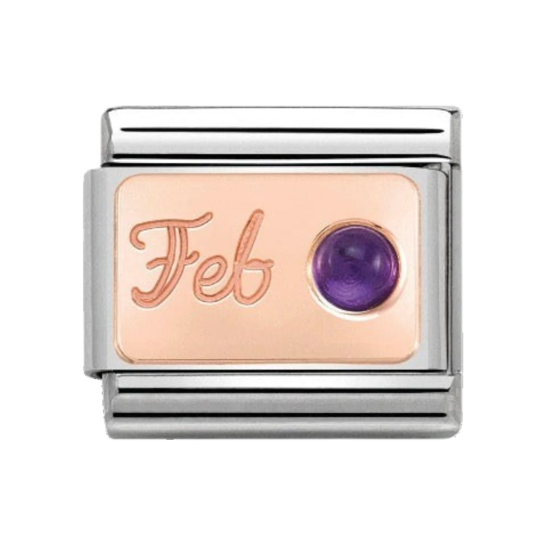 Nomination Rose Gold Classic February Charm - 430508/02