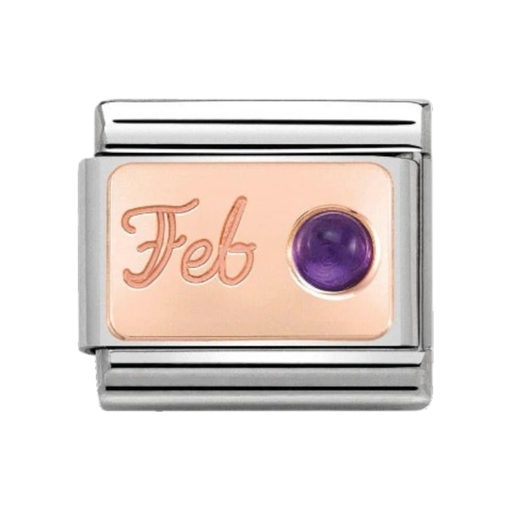 Nomination Rose Gold Classic February Charm - 430508/02