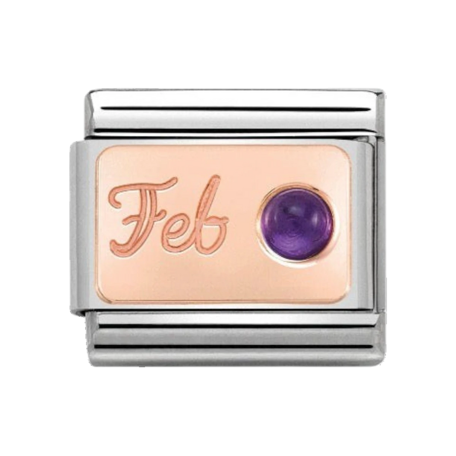 Nomination Rose Gold Classic February Charm - 430508/02