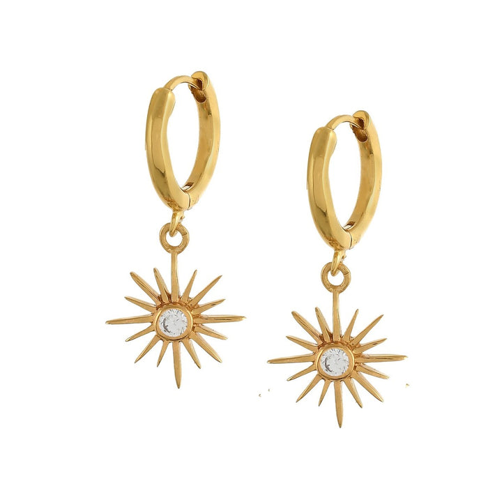 Shyla London Felicity Star Huggie Earrings - Crystal Clear