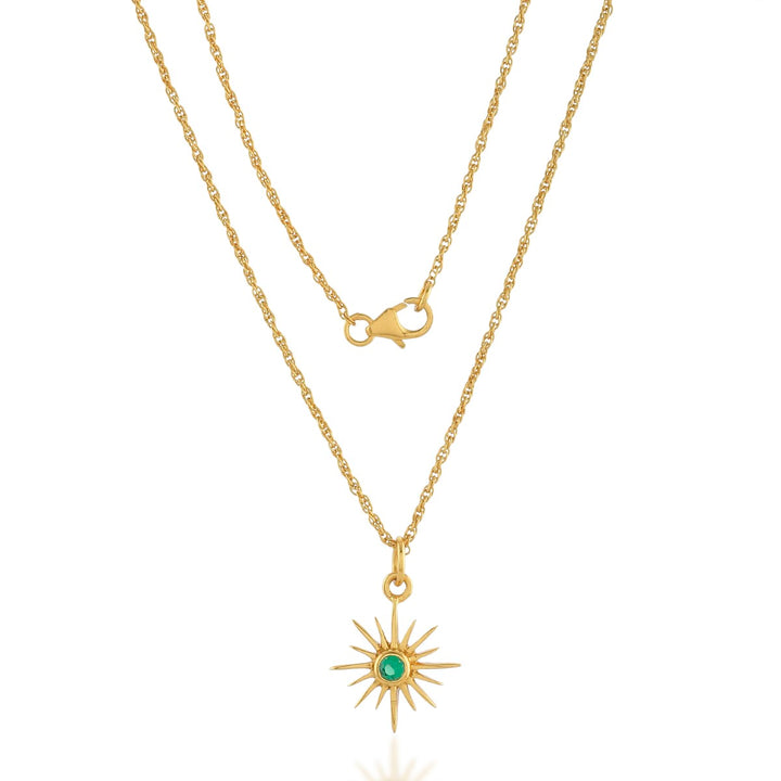 Shyla Felicity Full Sun Necklace - Emerald