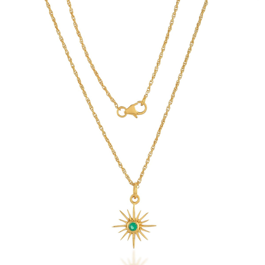 Shyla Felicity Full Sun Necklace - Emerald