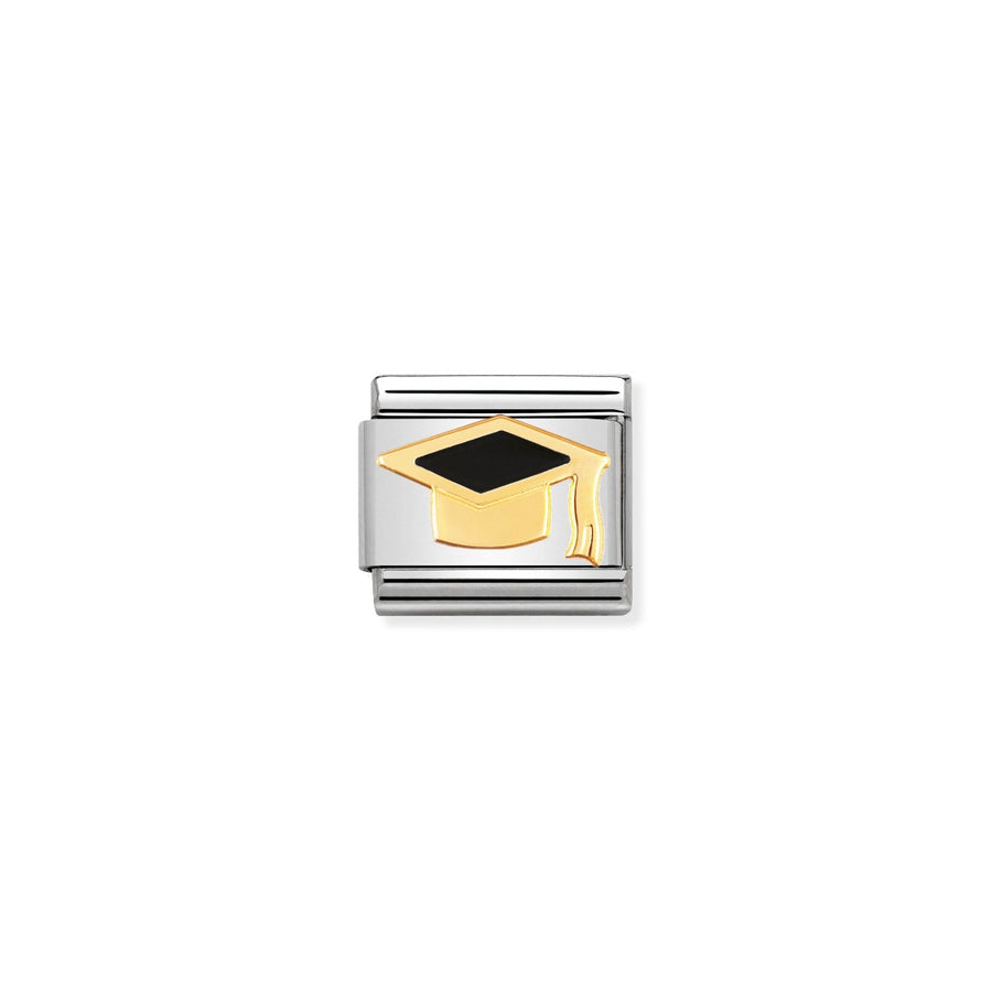 Nomination Classic Black Graduate Hat - 18k Gold - 030223/08