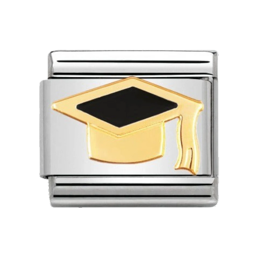 Nomination Classic Black Graduate Hat - 18k Gold - 030223/08