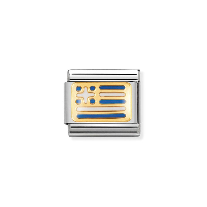 Nomination Composable Classic Europe Flag in Stainless Steel and 18k Gold - Greece 030234_22
