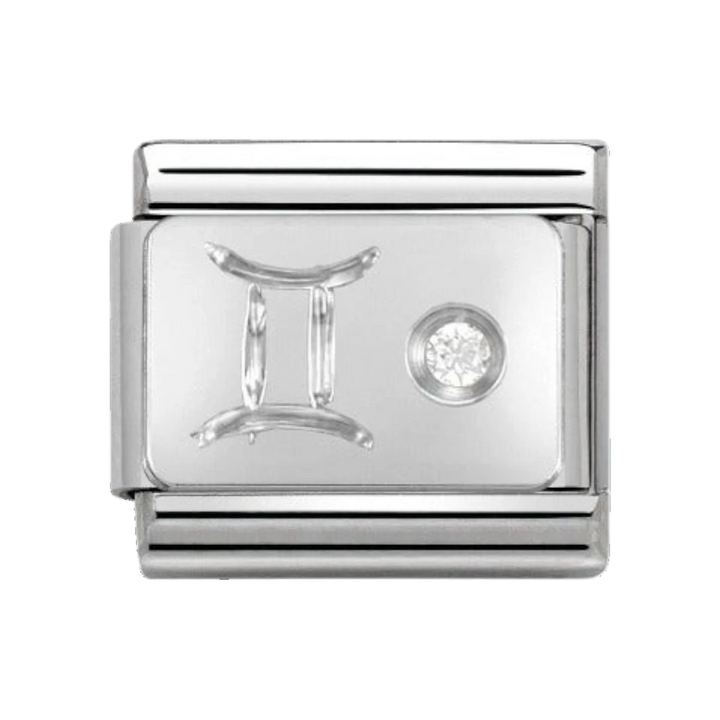 Nomination Silver and Zirconia Classic Gemini Charm - 330302/03