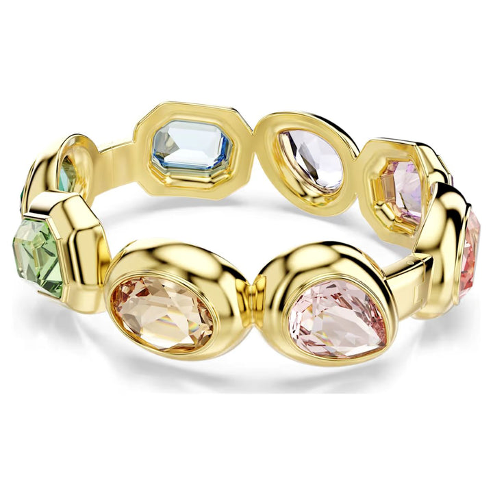 Swarovski Gema Cuff Oversized Crystals Mixed Cuts - Multicoloured with Gold Tone Plating - 5737441