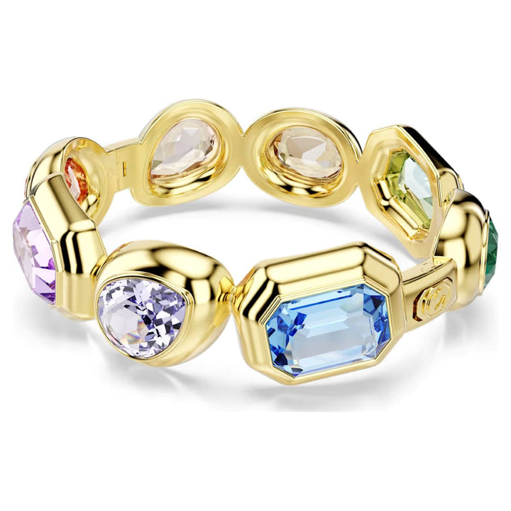 Swarovski Gema Cuff Oversized Crystals Mixed Cuts - Multicoloured with Gold Tone Plating - 5737441