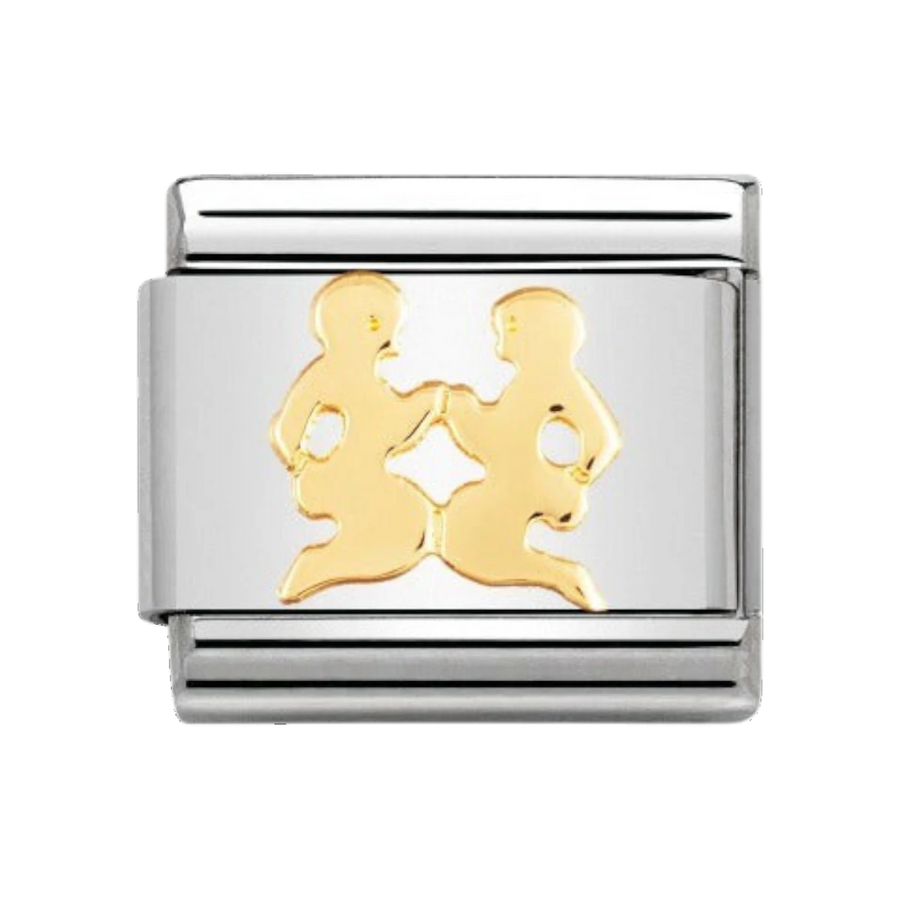 Nomination Classic Gemini Charm - 18k Gold - 030104/03