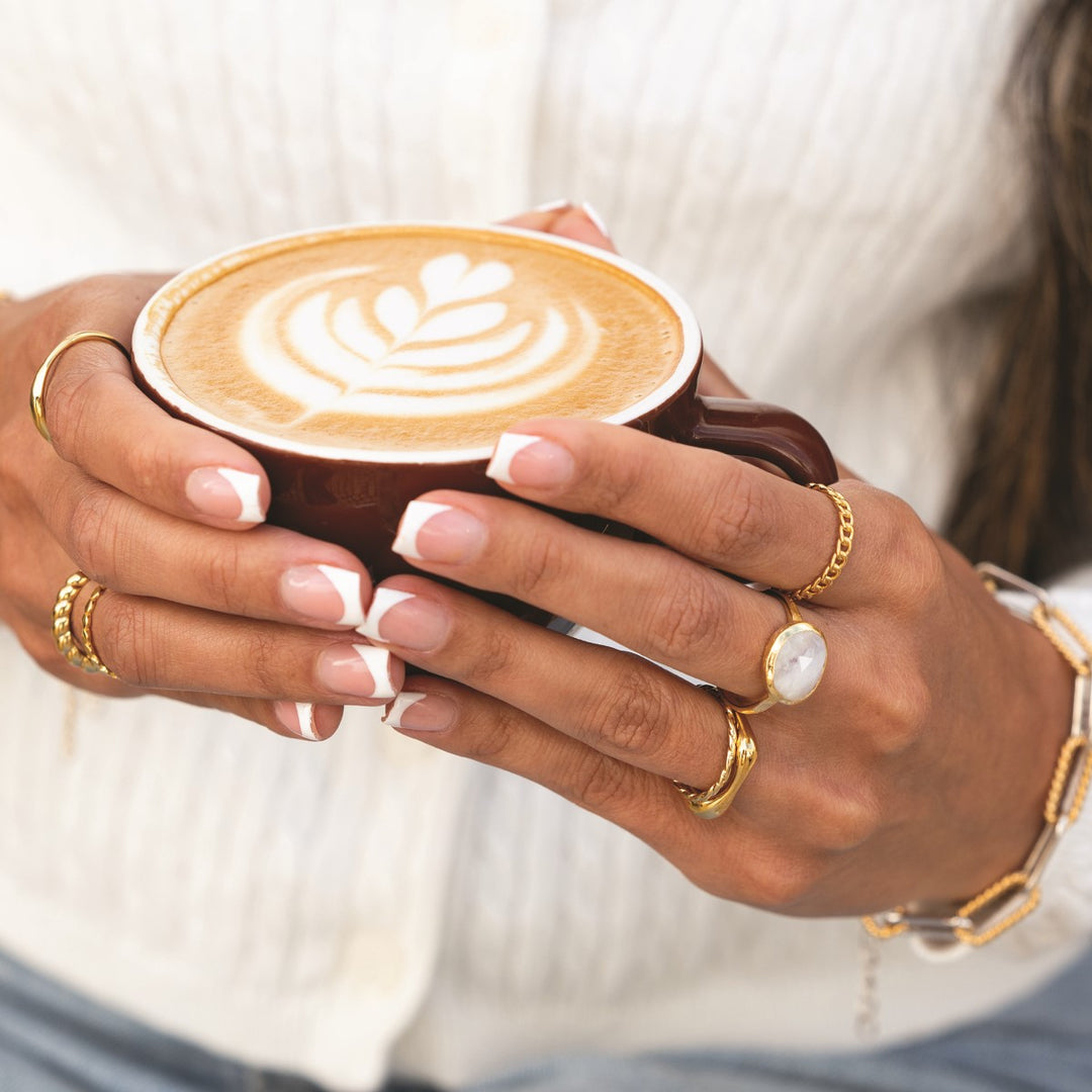 Sarah Alexander Glacier Moonstone Gold Statement Ring