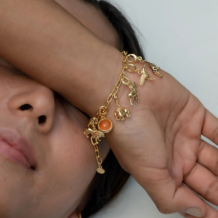 Lily Charmed Hummingbird Charm Gold - item number CGHB