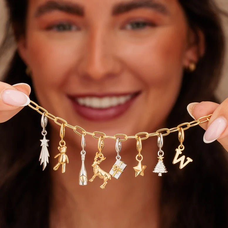 Lily Charmed Christmas Tree Charm Silver - item number CSXM