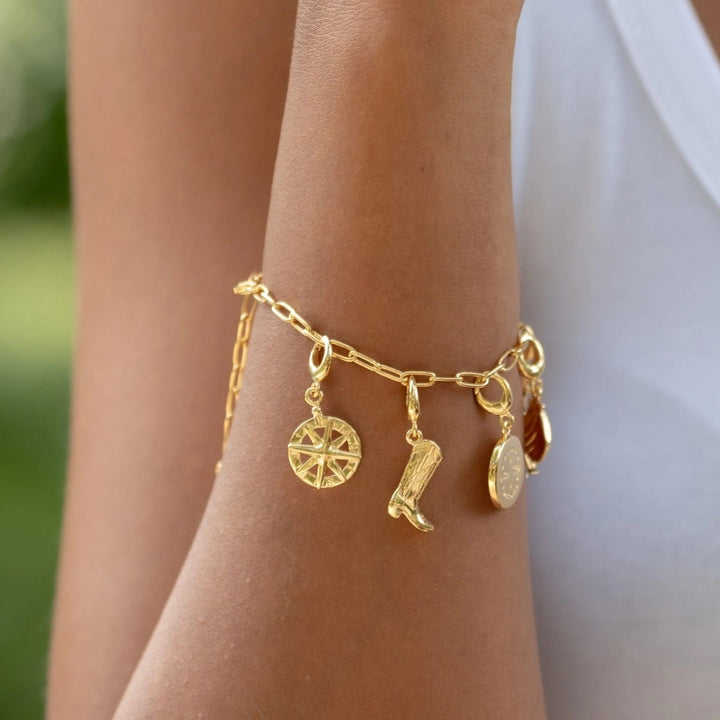 Lily Charmed Cowboy Boot Charm Gold - item number CGCOBO