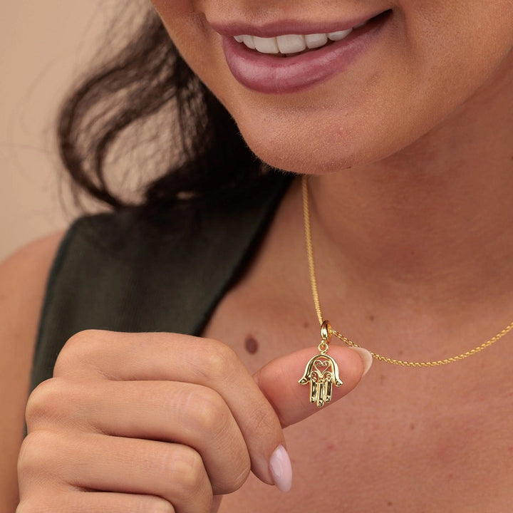 Lily Charmed Fatima Hand Charm Gold - item number CGHF